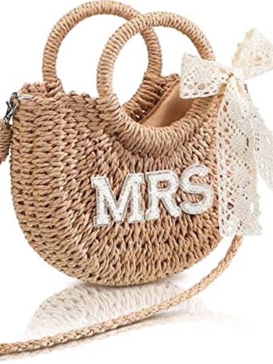 Handbags - Mrs. Straw Mini Bag - Natural Woven Crossbody